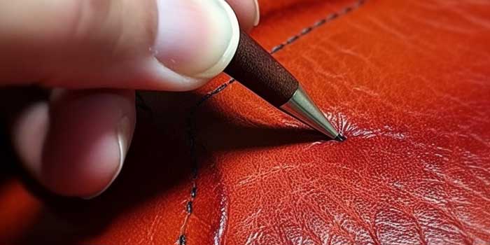 Repair Process Peeling Faux Leather Jacket